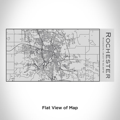Rendered View of Rochester Minnesota Map Engraving on 17oz Stainless Steel Insulated Cola Bottle