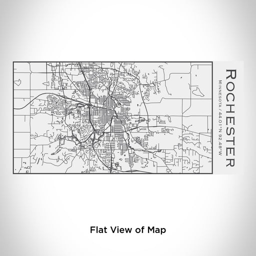 Rendered View of Rochester Minnesota Map Engraving on 17oz Stainless Steel Insulated Cola Bottle in White