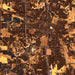 Rochester Minnesota Map Print in Ember Style Zoomed In Close Up Showing Details