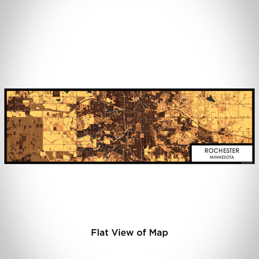 Flat View of Map Custom Rochester Minnesota Map Enamel Mug in Ember