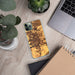 Custom Rochester Minnesota Map Phone Case in Ember on Table with Laptop and Plant