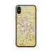 Custom iPhone X/XS Rochester Minnesota Map Phone Case in Woodblock