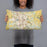 Person holding 20x12 Custom Rochester Minnesota Map Throw Pillow in Woodblock