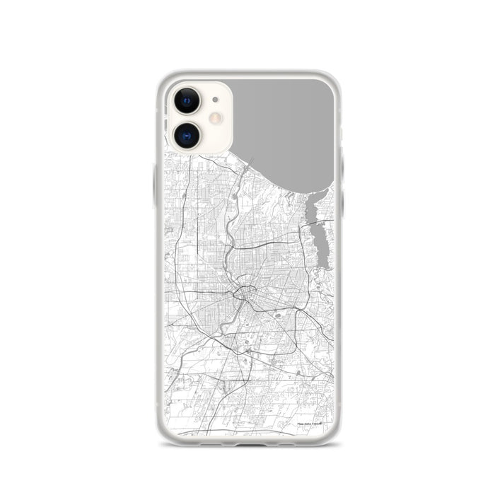 Custom iPhone 11 Rochester New York Map Phone Case in Classic