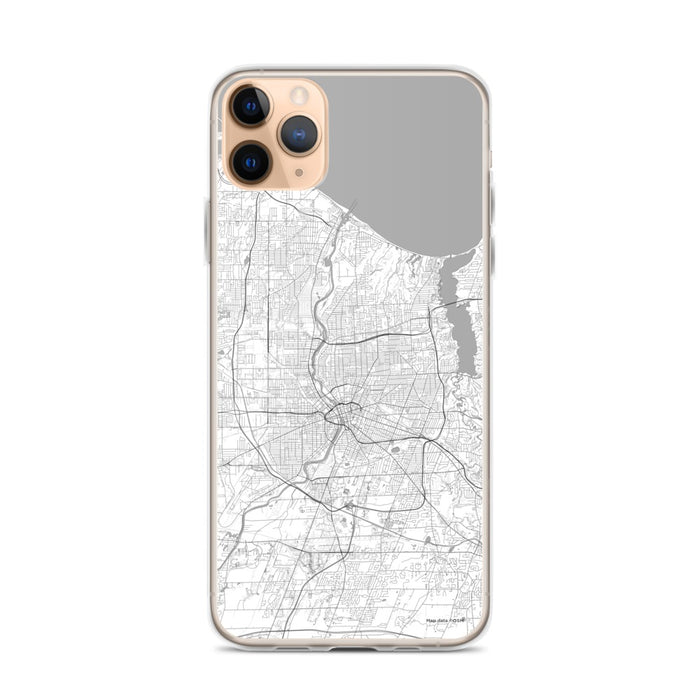 Custom iPhone 11 Pro Max Rochester New York Map Phone Case in Classic