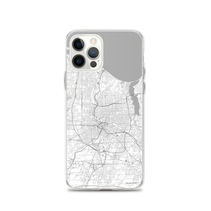 Custom iPhone 12 Pro Rochester New York Map Phone Case in Classic