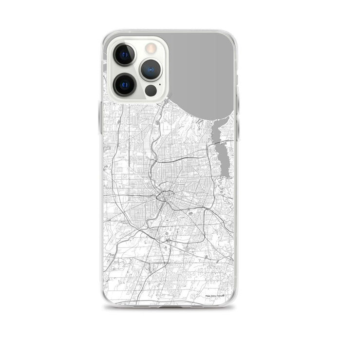 Custom iPhone 12 Pro Max Rochester New York Map Phone Case in Classic