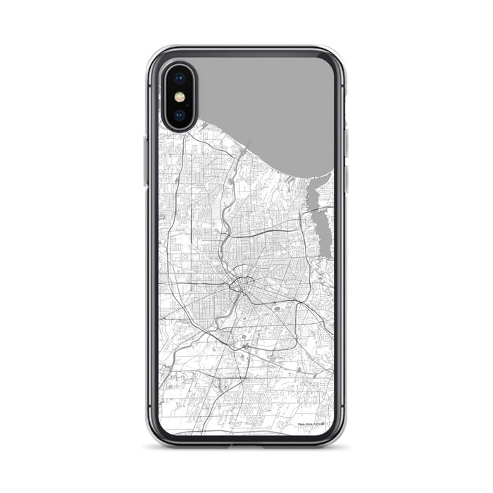 Custom iPhone X/XS Rochester New York Map Phone Case in Classic