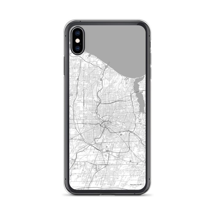 Custom iPhone XS Max Rochester New York Map Phone Case in Classic