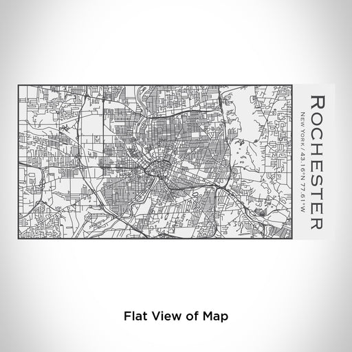 Rendered View of Rochester New York Map Engraving on 17oz Stainless Steel Insulated Cola Bottle in White