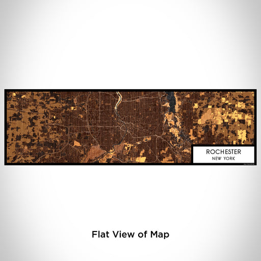 Flat View of Map Custom Rochester New York Map Enamel Mug in Ember
