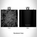 Rendered View of Rochester New York Map Engraving on 6oz Stainless Steel Flask in Black