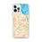 Custom iPhone 12 Pro Max Rochester New York Map Phone Case in Watercolor