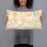 Person holding 20x12 Custom Rochester New York Map Throw Pillow in Watercolor