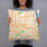 Person holding 18x18 Custom Rochester New York Map Throw Pillow in Watercolor