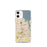 Custom iPhone 12 mini Rochester New York Map Phone Case in Woodblock
