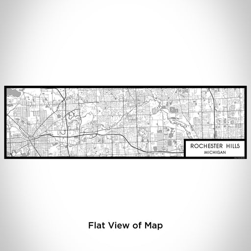Flat View of Map Custom Rochester Hills Michigan Map Enamel Mug in Classic