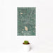 12x18 Rockford Minnesota Map Print Portrait Orientation in Afternoon Style With Small Cactus Plant in White Planter
