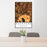 24x36 Rockford Minnesota Map Print Portrait Orientation in Ember Style Behind 2 Chairs Table and Potted Plant