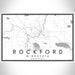 Rockford Minnesota Map Print Landscape Orientation in Classic Style With Shaded Background