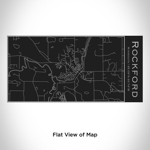 Rendered View of Rockford Minnesota Map Engraving on 17oz Stainless Steel Insulated Cola Bottle in Black