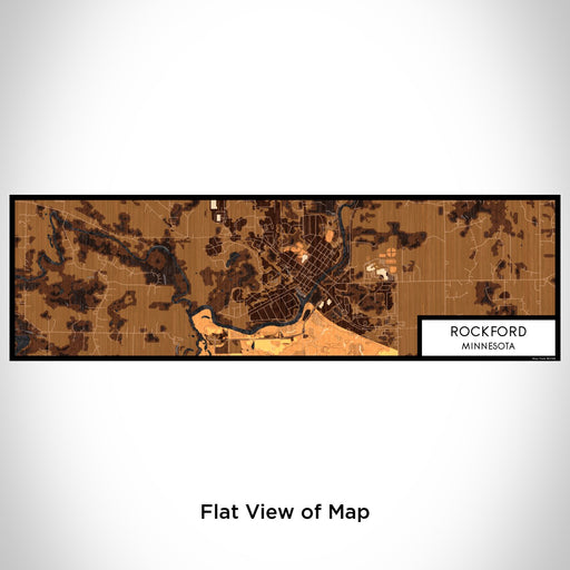 Flat View of Map Custom Rockford Minnesota Map Enamel Mug in Ember