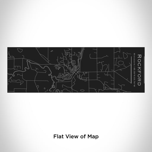 Rendered View of Rockford Minnesota Map Engraving on 10oz Stainless Steel Insulated Cup with Sliding Lid in Black