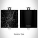 Rendered View of Rockford Minnesota Map Engraving on 6oz Stainless Steel Flask in Black