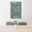 24x36 Rock Hill South Carolina Map Print Portrait Orientation in Afternoon Style Behind 2 Chairs Table and Potted Plant