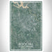 Rock Hill South Carolina Map Print Portrait Orientation in Afternoon Style With Shaded Background