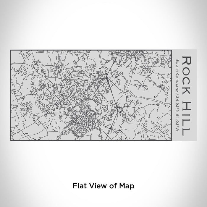 Rendered View of Rock Hill South Carolina Map Engraving on 17oz Stainless Steel Insulated Cola Bottle