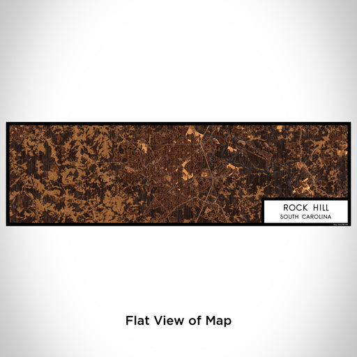 Flat View of Map Custom Rock Hill South Carolina Map Enamel Mug in Ember