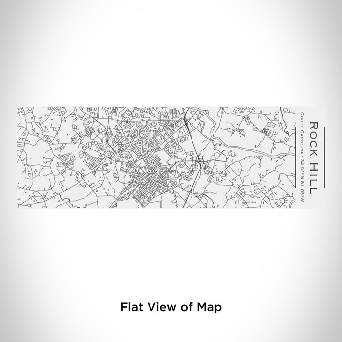 Rendered View of Rock Hill South Carolina Map Engraving on 10oz Stainless Steel Insulated Cup with Sliding Lid in White