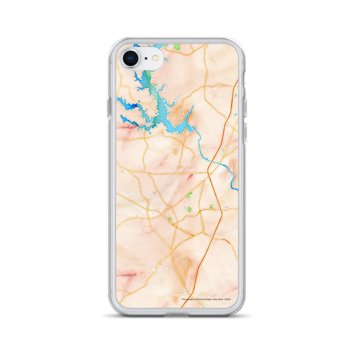Custom Rock Hill South Carolina Map iPhone SE Phone Case in Watercolor