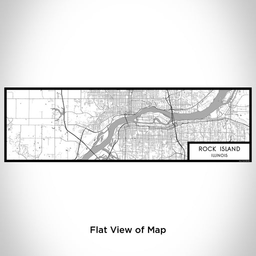 Flat View of Map Custom Rock Island Illinois Map Enamel Mug in Classic