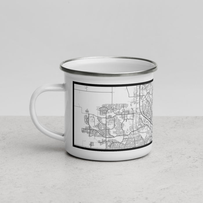 Left View Custom Rocklin California Map Enamel Mug in Classic