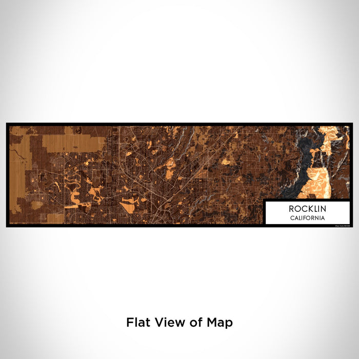 Flat View of Map Custom Rocklin California Map Enamel Mug in Ember