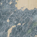 Rockport Massachusetts Map Print in Afternoon Style Zoomed In Close Up Showing Details