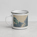 Left View Custom Rockport Massachusetts Map Enamel Mug in Afternoon