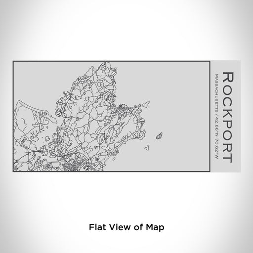 Rendered View of Rockport Massachusetts Map Engraving on 17oz Stainless Steel Insulated Cola Bottle