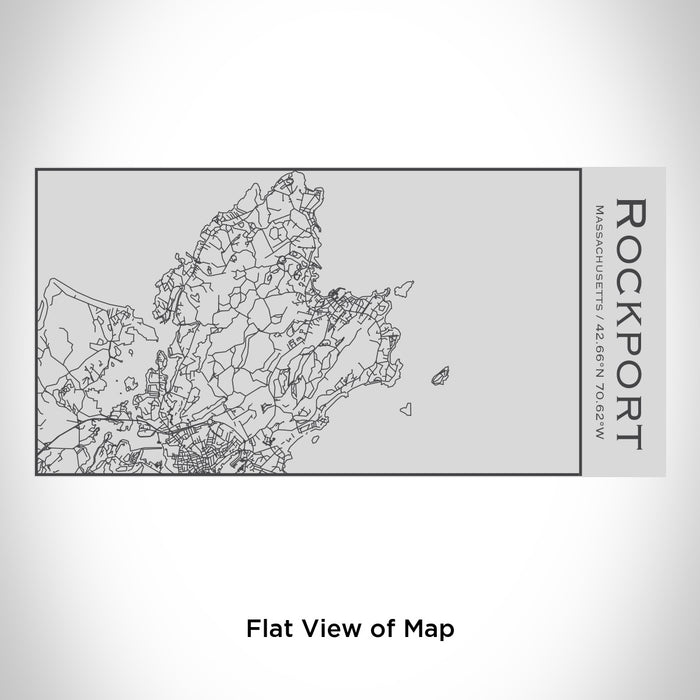 Rendered View of Rockport Massachusetts Map Engraving on 17oz Stainless Steel Insulated Cola Bottle