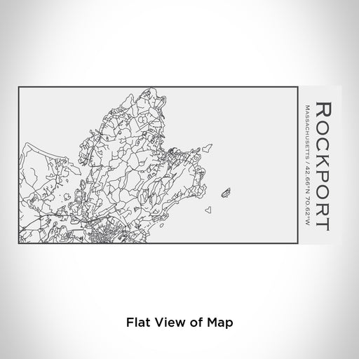 Rendered View of Rockport Massachusetts Map Engraving on 17oz Stainless Steel Insulated Cola Bottle in White