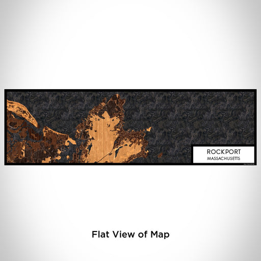 Flat View of Map Custom Rockport Massachusetts Map Enamel Mug in Ember