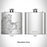 Rendered View of Rockport Massachusetts Map Engraving on 6oz Stainless Steel Flask