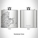 Rendered View of Rockport Massachusetts Map Engraving on 6oz Stainless Steel Flask