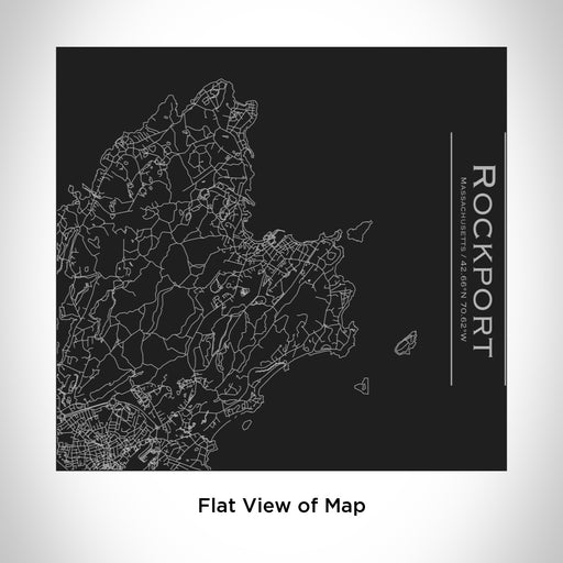 Rendered View of Rockport Massachusetts Map Engraving on 17oz Stainless Steel Insulated Tumbler in Black
