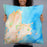 Person holding 22x22 Custom Rockport Massachusetts Map Throw Pillow in Watercolor