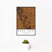 12x18 Rock Port Missouri Map Print Portrait Orientation in Ember Style With Small Cactus Plant in White Planter