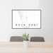 24x36 Rock Port Missouri Map Print Lanscape Orientation in Classic Style Behind 2 Chairs Table and Potted Plant