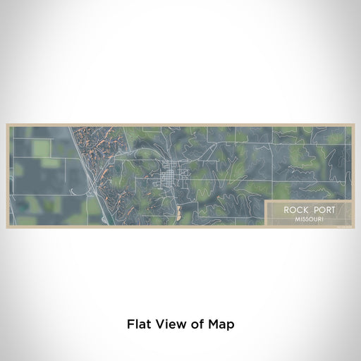 Flat View of Map Custom Rock Port Missouri Map Enamel Mug in Afternoon